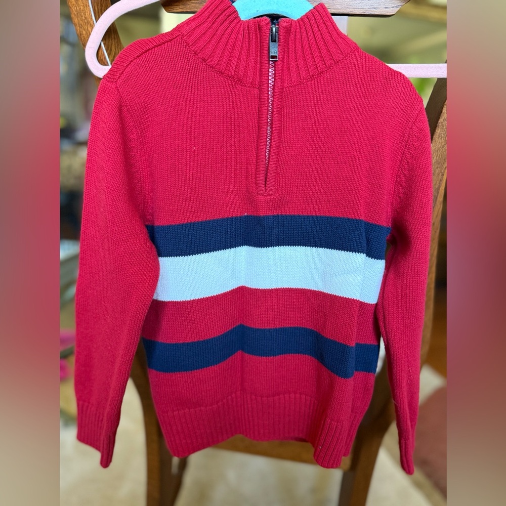 Tommy Hilfiger Kids’ Stripe Quarter-Zip Sweater